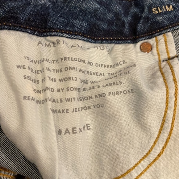 American Eagle Outfitters Slim Next Level Airflex Distressed Raw Hem-32 - Picture 12 of 14